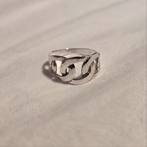 .925 Sterling Silver Chain Link Ring